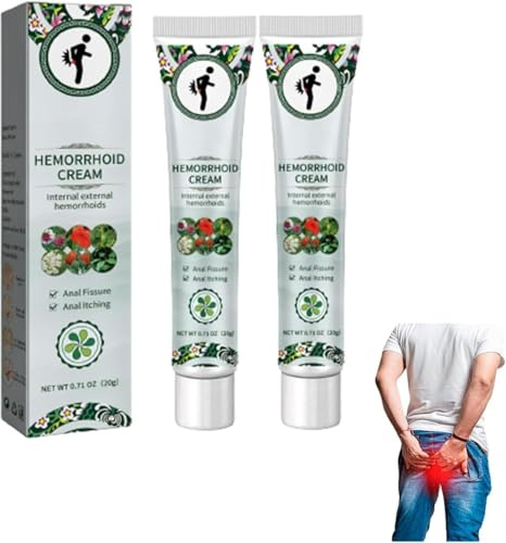 Kräuter-Hämorrhoidencreme, schnell wirkende Linderung von äußerem Juckreiz und Brennen, Hämorrhoiden-Entfernungscreme