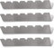 Wzzy Gurden Spieße Rack 4er Set, Edelstahl Spieße Halter mit 6 Einkerbung Kompatibel mit Holz, Bambus, Runde Metall, Flachspieße zum Grillen, BBQ Grillen Zubehör