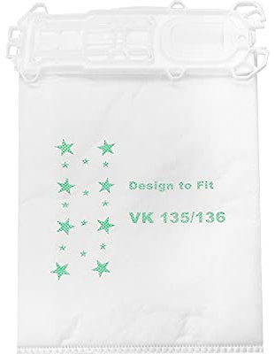 Kayfg Accessori per Aspirapolvere Accessori per la Pulizia Aspirapolvere Adatto per VK135 VK136 10 Sacchetti per la Polvere