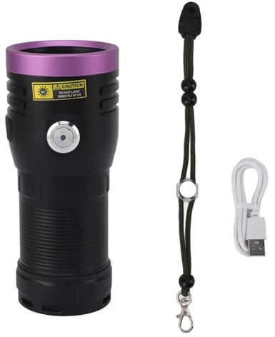 YWBL-WH 365nm Blacklight Detektor Langable Tragbare Handheld -Torch Zur Erkennung von PET -Urin, LED LED Taschenlampe für Harzhärten und Mineralforschung, USB Ultraviolettlicht für Outdoor
