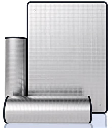 Pellicola Isolante In Foglio Di Alluminio Pellicola Per Vetri Finestre Opaca Pellicola Oscurante Termica Privacy Autoadesiva, Protezione Solare Anti-UV Anti-calore Per Interni Ed Esterni(120x140cm)