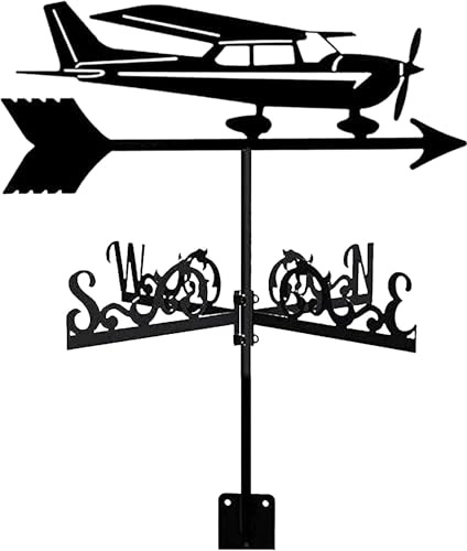MWAYOYTE Girouette d'extérieur avec Support métallique, décoration de Toit, Jardin, Cour, indicateur de Direction du Vent, scène de Ferme, Outil de Mesure pour la Maison