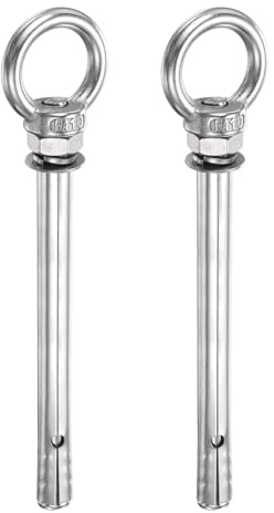 PATIKIL Perno De Ojo De Elevación De Expansión M10x120mm 2 Pcs Anillo De Acero Inoxidable Pernos De Expansión Con Ojo Para Elevación Perno De Ojo Interno Resistente Con Anillo