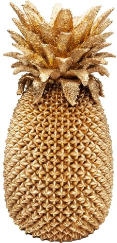 Kare Design Deko Vase Pineapple, Gold, Blumenvase, Ananas Motiv, XL, Accessoire, Tischvase, Wohnzimmer Dekoration, 50x25x25 cm (H/B/T)
