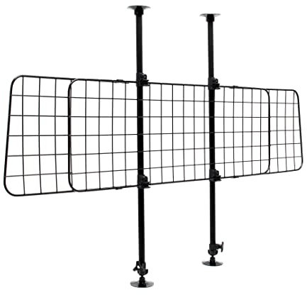 Wiltec Hundegitter fürs Auto Modell B, 72-136cm hoch, 118-128,5cm breit, Stufenlos verstellbar, Trenngitter universell einsetzbar für Kofferraum