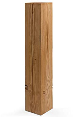 moebel-eins CURBY Blumensäule in rustikaler Altholzoptik Fichte massiv Dekosäule Holzsäule Säule Landhaus Design, 17x17 cm, 100 cm, gebürstet