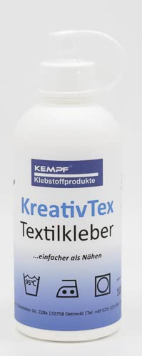 KEMPF - Pegamento para textiles creativo, lonas textiles, lavable a 95 °C, se puede planchar