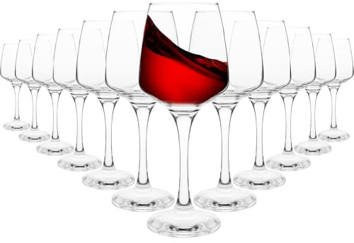 Homiu Florence Collection Florence Lot de 12 grands verres à vin rouge 400 ml Passe au lave-vaisselle