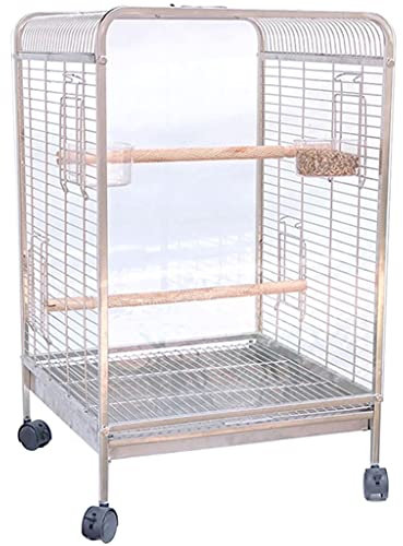 Vogelkäfig Wellensittich Klein Rostfreier Stahl Volieren, Transparente PC-Platine Vogelkäfig, Luxus Ansehen Taubenkäfig, Bewegung Vogelvolierea, Leicht Zusammenzubauen