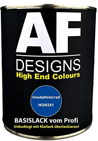 Alex Flittner Designs 250ML Motorradlack für HondaMotorrad HON241 Candy Phoenix Blue Perl spritzfertig