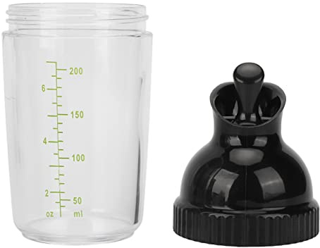 200 Ml Vinaigrette Shaker PP sans BPA Prévenir les Fuites Vinaigrette Pot avec Couvercle pour Cuisine Sauce Soja Huile de Vinaigre (Le noir)