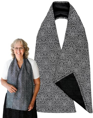 Wise Haven Adult Bib Dining Scarf Reversible Black