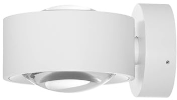 Arcchio LED Wandleuchte, Wandlampe Innen Rotari (Modern) in Weiß aus Aluminium (2 flammig) - Wandstrahler Wandbeleuchtung Schlafzimmer/Wohnzimmer Licht nach oben & unten Wohnzimmerleuchte