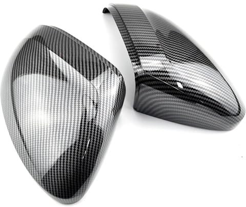 Rückspiegel Abdeckkappe Kompatibel Mit VW Für Passat B8 2016–2019, Seitliche Rückspiegelabdeckung, Glänzend Schwarz Und Carbon-Look, Spiegelkappenschale 3G0857538H 3G0857537H ( Color : Carbon Look bla