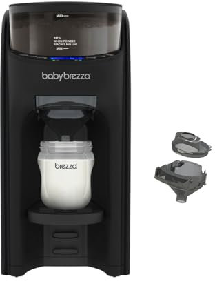 Baby Brezza - Formula Pro Advanced - automatischer Flaschenzubereiter - dosiert und mischt heißes Wasser und Milchpulver auf Knopfdruck, Schwarz (Schwarz Set)