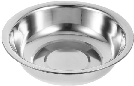 MUCKLILY 1pc Stainless Steel Mixing Bowl Multi-Functional Wash Basin for Cooking Baking and Vegetable Washing and Easy to Clean Kitchen Utensil
