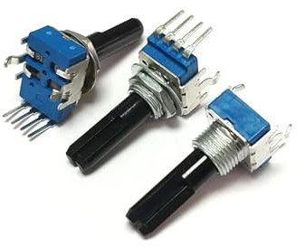 IINKUEYK 1PCS RK11 with Midpoint Mixer Potentiometer B103 B10K Half Shaft Length 23MM