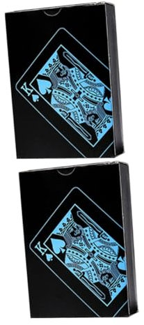 Alasum 2sätze Wasserdichtes PVC Poker Set Kreative Spielkarten Mit Aufbewahrungsbox Blau Robuste Wiederverwendbare Karten Für Unvergessliche Spielabende Mit Familie Und Freunden