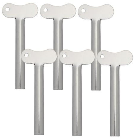 Presse-tubes Métallique pour Dentifrice, Lot de 6 en Fer Argenté