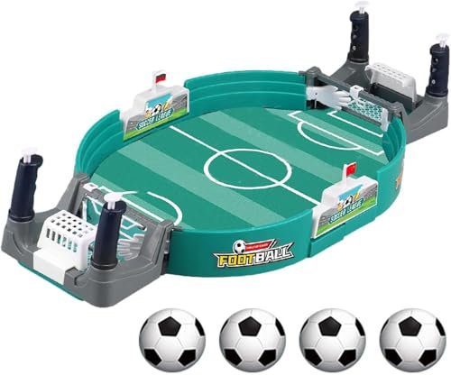 Interaktives Tischfußballspiel mit 4 Fußbälle, Interaktives Tischfußballspiel Mini Tischkicker,Tischfussball Kinder Desktop Spielzeug Tisch Fußball, Interaktive Brettspiele für Kinder Erwachsene