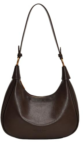 HiTotes Bolso de hombro con diseño de media luna para mujer, bolso cruzado pequeño, bolso de media luna, bolso de piel para otoño, bolso hobo