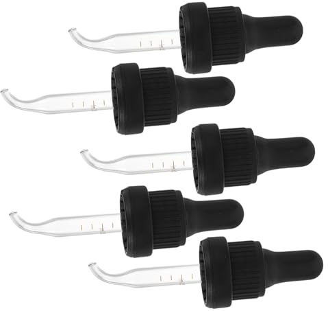Tapas Cuentagotas Graduadas de Plástico para Botellas 15ml, 5 Piezas