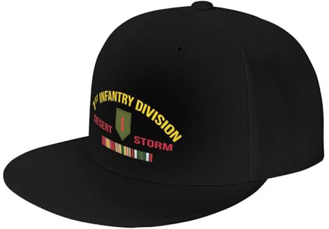 Sonnenschutz Baseball Cap Veteran Der 1. Infanteriedivision Desert Storm Trucker Baseballmütze Waschbar Sonnenmütze Erwachsenen, Reisen, Flat Hüte