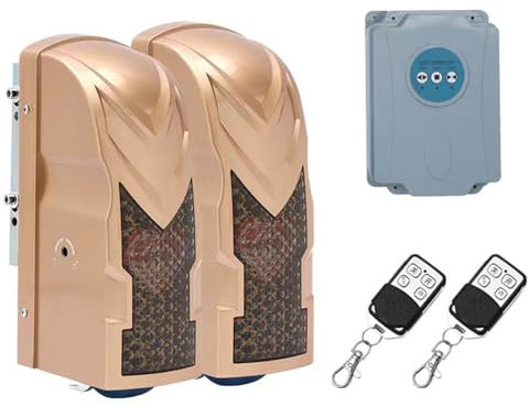 DRYIC Abridor de Puerta eléctrica, Controlador de Apertura/Cierre de Puerta de Hierro con Doble Motor, Control Remoto por WiFi, Rebote al Encontrar Resistencia