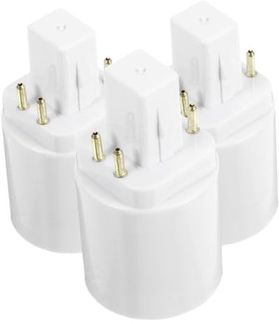UKCOCO Adaptateur De Douilles D'éclairage 3 Pièces : Convertisseurs G24q Vers E27, Support De Lampe, Adaptateur De Base D'ampoule À 4 Broches, Accessoires D'éclairage