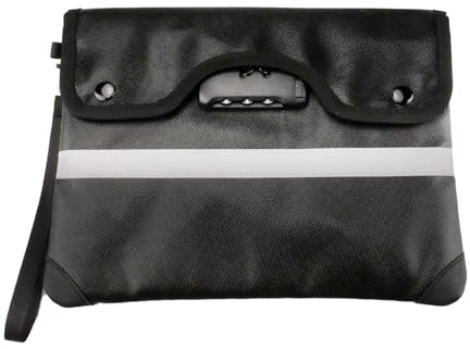 oupados Fireproof Document Bag Bolsa Ignifuga Documentos Bolsa Bateria Incendio para Documentos, Efectivo, Joyas, llaves