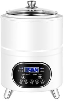 Jidanmian Yaourtière Grecque Professionnelle avec Couvercle Anti-poussière Transparent, yaourtière multifonctionnelle et Efficace pour la Fermentation du Yaourt, du natto(White,8L)