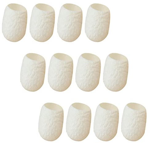 PACKOVE 30 Stück Natürliche Gesichtsreinigungs Seidenraupenbälle aus Weißer Seide für Sanftes Peeling und Effektive Mitesserentfernung bei Gesichtspflege