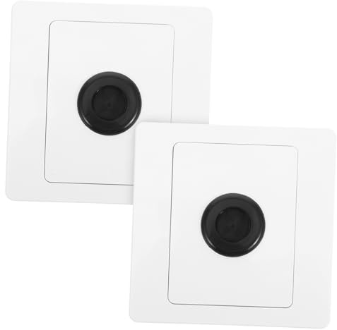 Holibanna 2 pièces Plaque Murale avec Trou de Sortie Câble Cache Interrupteur et Prise Électrique Type Panneau Décoratif Blanc avec Joint Caoutchouc Gestion Câbles Propre pour Maison Bureau