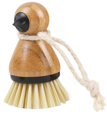DECOMELODY Brosse De Nettoyage pour Fruits Et Légumes avec Manche en Bois Nettoyeur De Cuisine pour Pommes De Terre Carottes Concombres Et Autres Légumes
