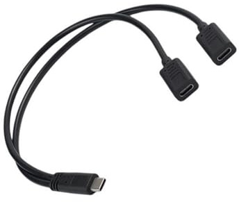 Cable de carga rápida de doble puerto tipo C cable adaptador de carga USB macho a hembra cable divisor adaptador C