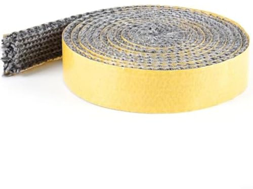 NbgrvB Junta de sellado de puerta de estufa de pellets, cinta de fibra de vidrio resistente a altas temperaturas con respaldo autoadhesivo, para estufas de madera y pellets (2)