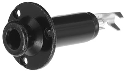 Schwarze Metall Gewindebuchse für Gitarre, 1 Satz, Endpin | Akustik und E-gitarre, Schrauben Enthalten, Staub und Feuchtigkeitsschutz, Mono und Stereo Klinkenbuchse