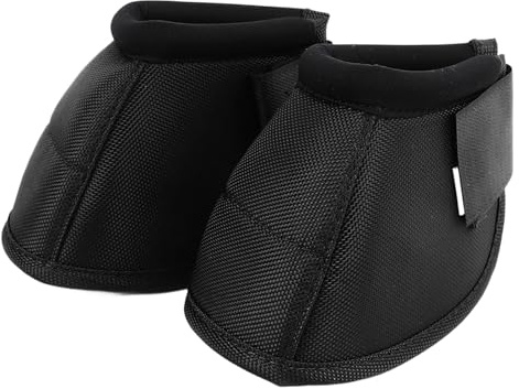 HERCHR Cloches de Protection pour Cheval, Bottes de Protection pour Sabot Absorbant Les Chocs avec Fixation, Protection optimale, Boucle à Crochet à enroulement Rapide pour Fournitures (#2)