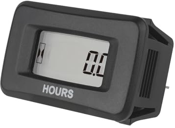 Jayron JR-HM055AD (AC/DC da 5V a 277V) Contaore Digitale LCD Accumula dati per Tosaerba da giardino ZTR Trattore Generatore Carrello da Golf Club Autolavaggio Club ATV Barca Compressore Motore