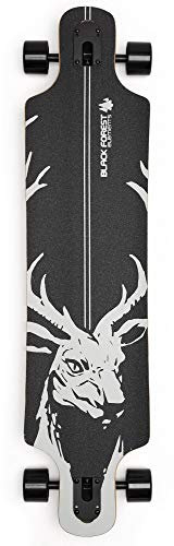 BLACK FOREST DRIFTER 42 Grey - Skateboard Longboard - Drop Through Cruiser - Komplettboard - Kanadischer Ahorn