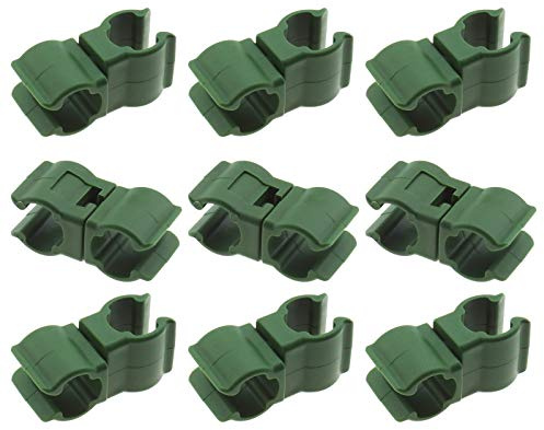 OTOTEC 50 conectores de bastón de enrejado para plantas, accesorios de ratán para escalar, clip de estaca para jardín, huerto, jaula de tomate (11 mm)