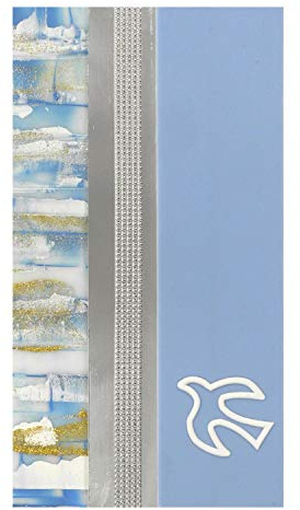 Pracht Creatives Hobby 7073-20485 Wachsplatten Mix hellblau/silber, 3 halbe Wachsstreifen mit einem Motiv, ca. 200 x 50 x 0,5 mm, zum Modellieren und Verzieren von Kerzen