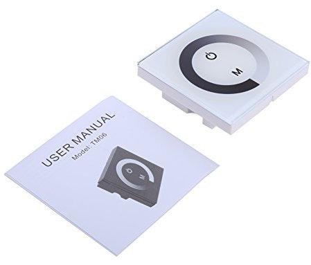 HEEPDD Cinnyi LED-Dimmschalter Touch Control Installation Dimmcontroller DC 12V-24V einfarbig LED-Lampe Wandschalter Dimmtextur(White)