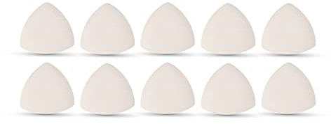 Tiza de sastres, costura, triangular, lápiz de tiza para marcar tela, paquete de 10 unidades (blanco)