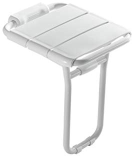 ZJYWMM Badezimmer Klapphocker Wandstuhl Sitz Korridor Badezimmer Dusche Badewannenhocker Wandhocker Dusche Wandstuhl (Farbe : Weiß)