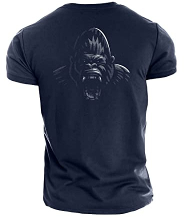 GYMTIER Mens Bodybuilding T-Shirt - Skull UK Flag - Gym Training Top