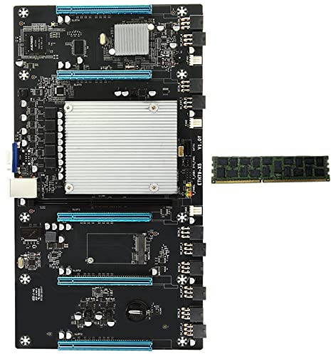 Zunedhys ETH79-X5 Mining Motherboard LGA 2011 65mm Abstand, unterstützt VGA PCI- E 16X mit ECC DDR3 8G 1333Mhz RAM für