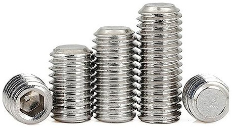 TULDYS 10/50 Stück 316 A4 Edelstahl M3 M4 M5 M6 M8 M10 Marinequalität Sechskant Innensechskant Flachspitze Madenschraube Gewindestift(5mm,M6 10pcs)