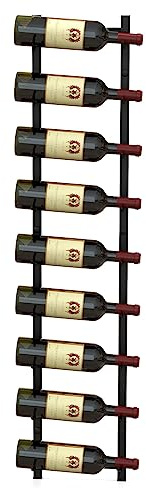 COSTWAY Portabottiglie Vino da Parete, Cantinetta Vino da Parete per 6/9 / 12 Bottiglie, Porta Bottiglie di Vino in Metallo per Cucina, Sala da Pranzo, Cantina, Bar (22 x 13,5 x109 cm)