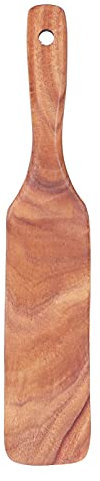 Espátula de Teca, Espátula de Madera para Cocinar, Filete de Madera, Pizza, Ensalada, Espátula para Freír, Cuchara Plana de Madera para Cocinar, Freír, Voltear Y Revolver,(Pala grande 35 * 6cm)